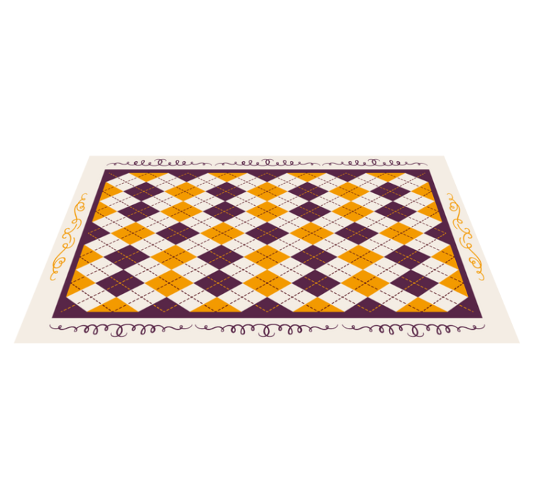 Geometric Chevron Motif tile vinyl carpet - TenStickers