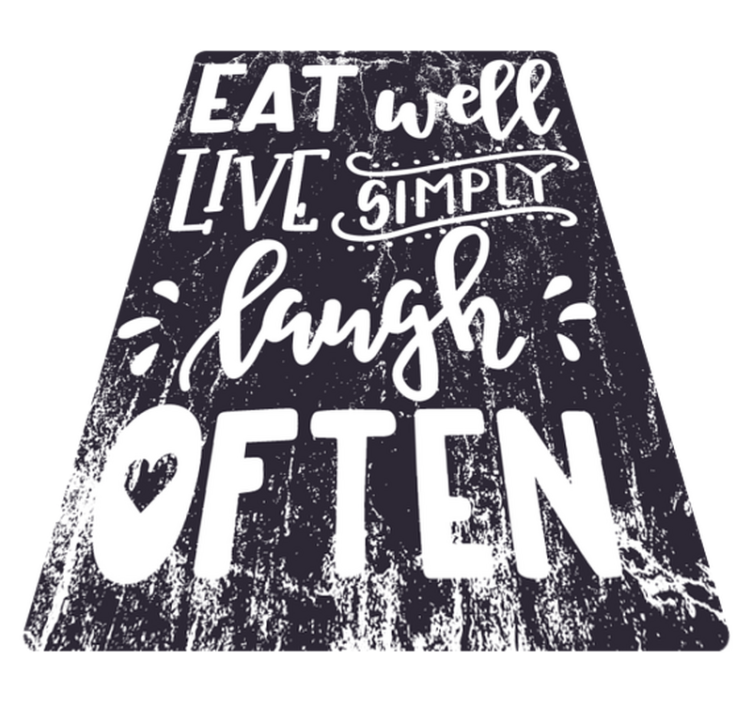 Eat well and laugh often kitchen vinyl carpet - TenStickers