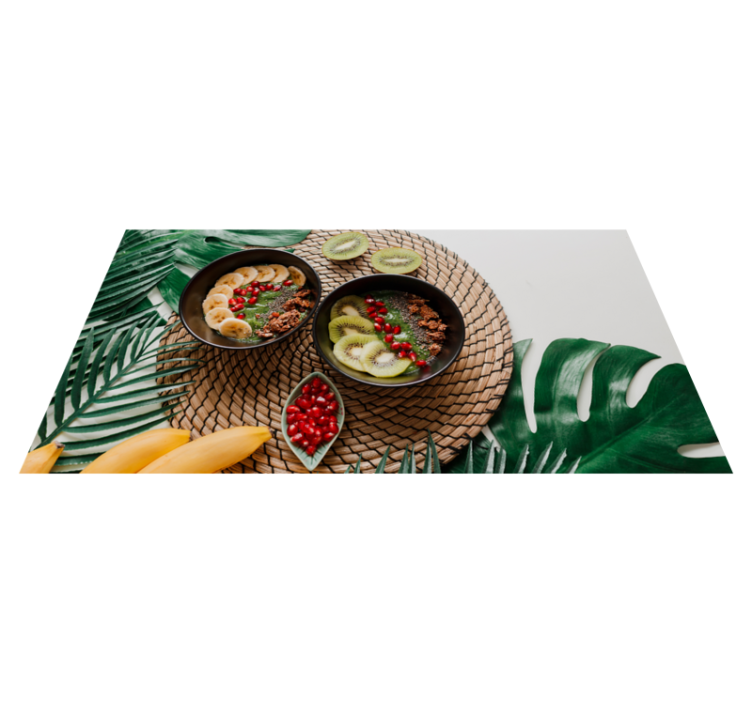 Tropical fruit bowls kitchen vinyl carpet - TenStickers