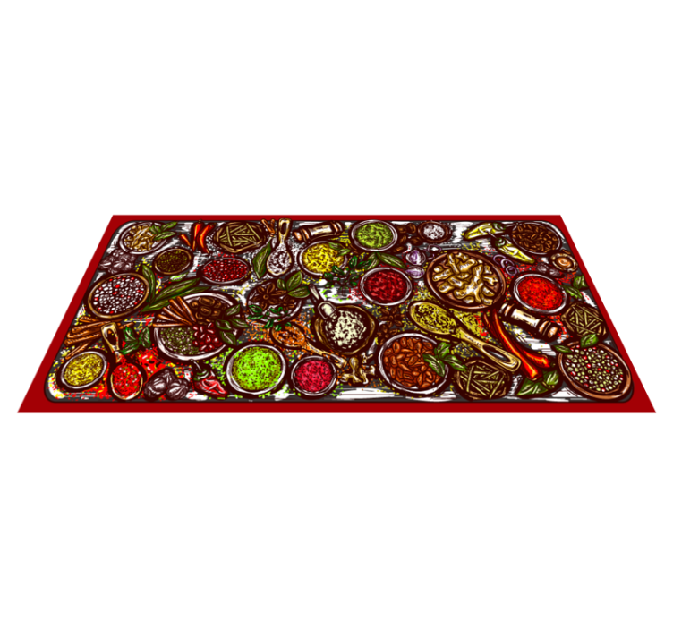 Flavorful culinary spread kitchen vinyl carpet - TenStickers