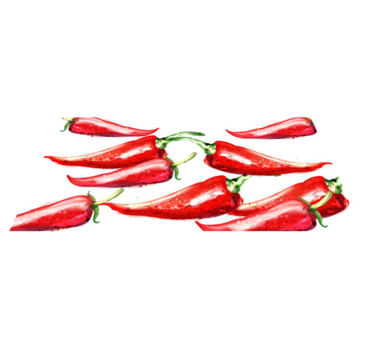 Chili peppers design kitchen vinyl carpet - TenStickers