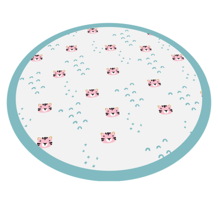 Blue rainbows and pink cats kids vinyl carpet - TenStickers
