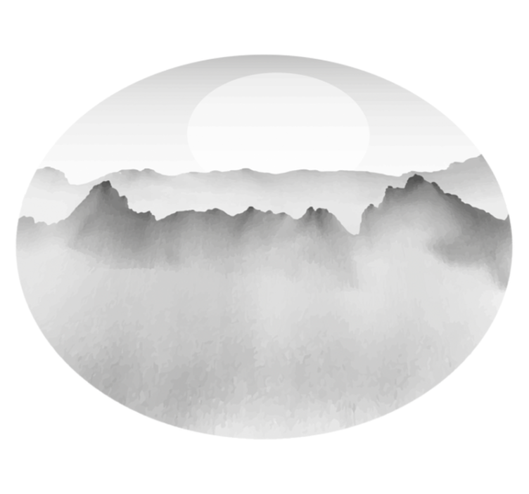 Mountain foggy landscape nature vinyl carpet - TenStickers