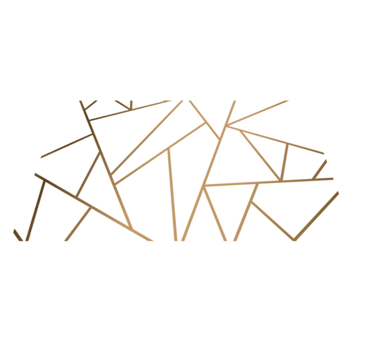 Geometric linework kitchen vinyl carpet - TenStickers