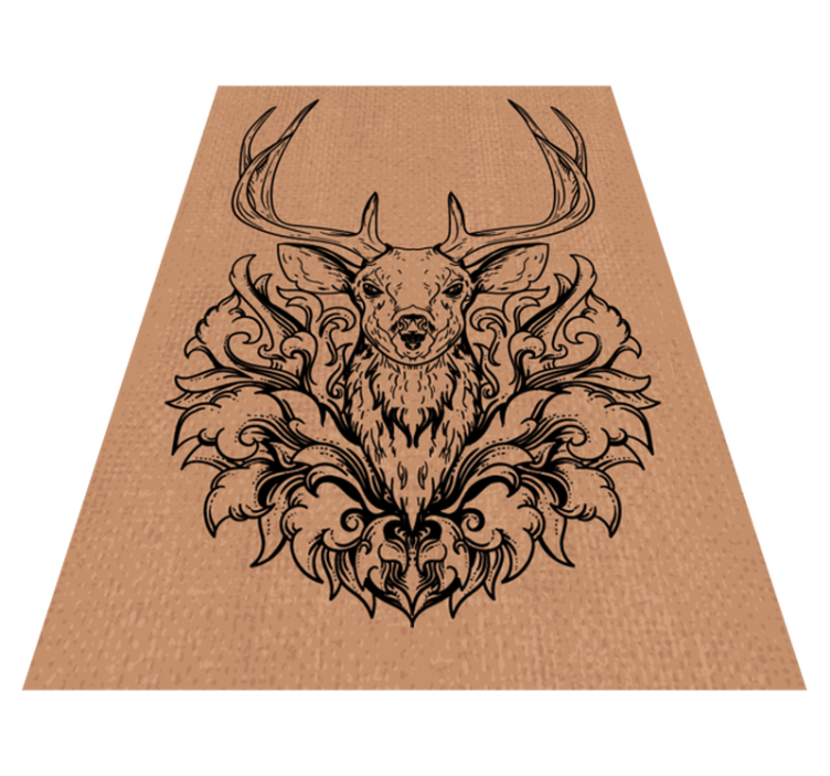 Stylish stag design animal vinyl carpet - TenStickers