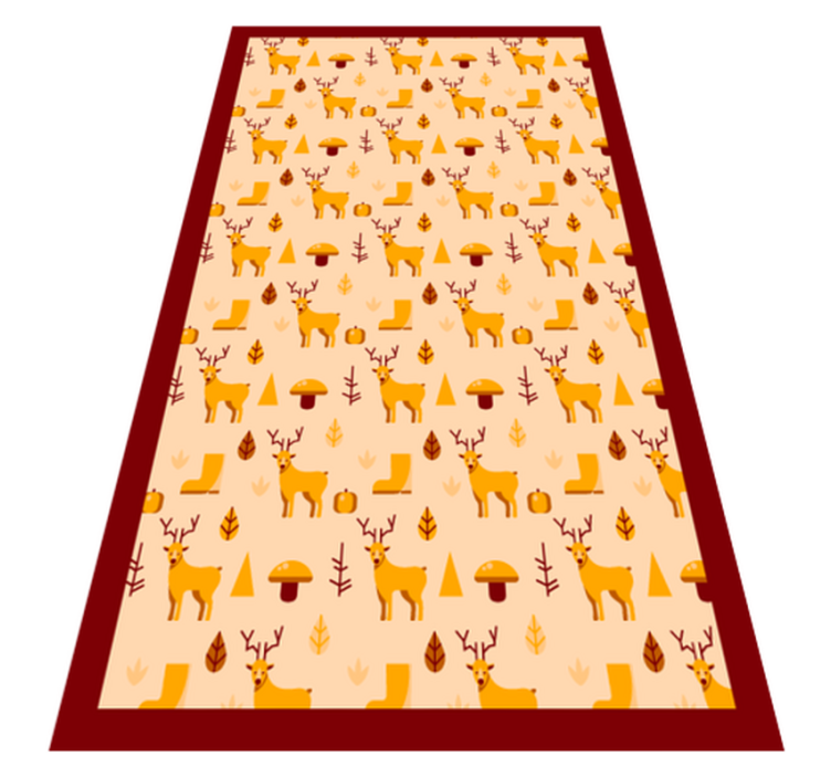 Deer and foliage animal vinyl carpet - TenStickers