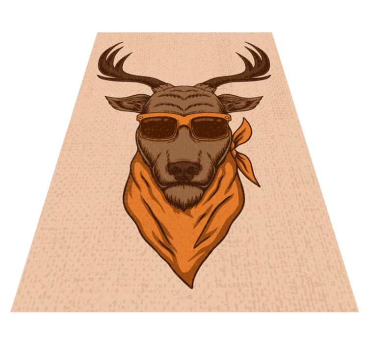 Cool Stag Illustration animal vinyl carpet - TenStickers