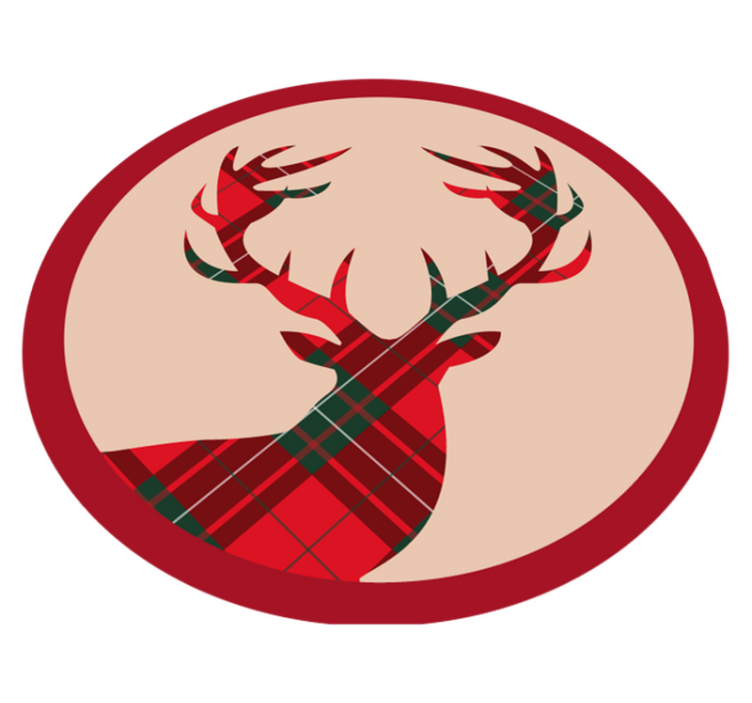 Stylish deer silhouette Christmas vinyl carpet - TenStickers