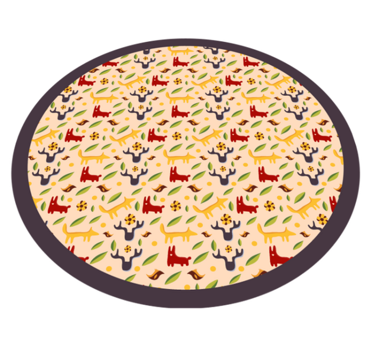 Colorful forest animals kids vinyl carpet - TenStickers