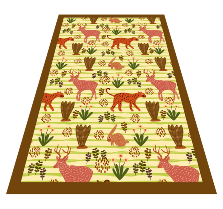 Safari Wildlife Pattern animal vinyl carpet - TenStickers