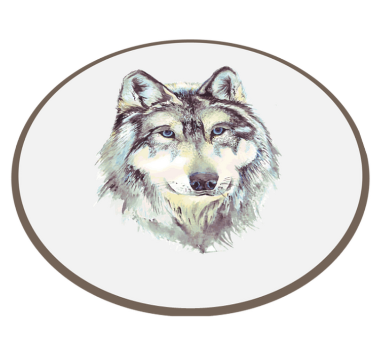 Wolf Illustration animal vinyl carpet - TenStickers