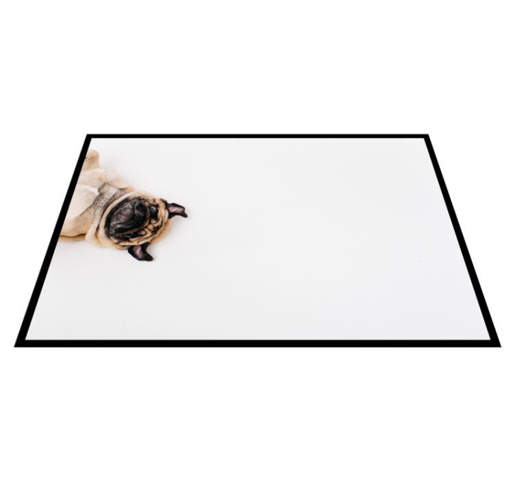 Pug portrait design animal vinyl carpet - TenStickers