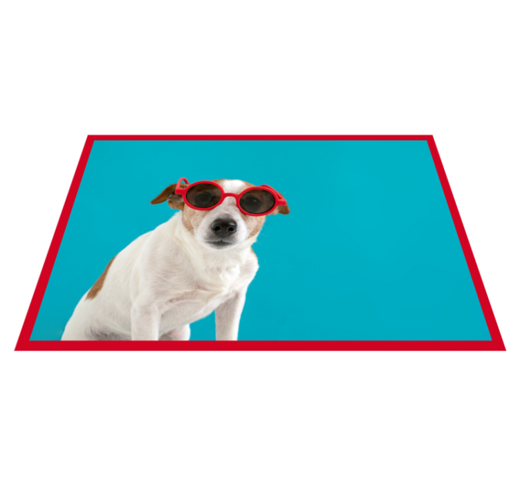 Chic dog portrait animal vinyl carpet - TenStickers