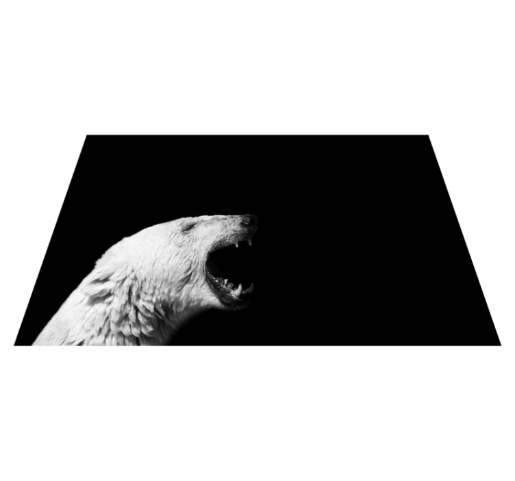 Polar bear profile animal vinyl carpet - TenStickers