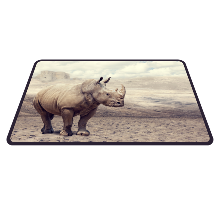 Majestic rhinoceros scene animal vinyl carpet - TenStickers