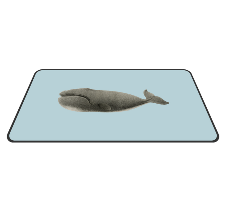 Whale silhouette design animal vinyl carpet - TenStickers