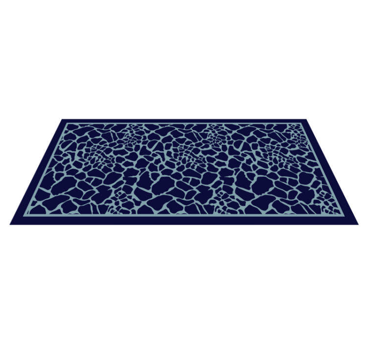 Blue giraffe pattern animal print vinyl carpet - TenStickers