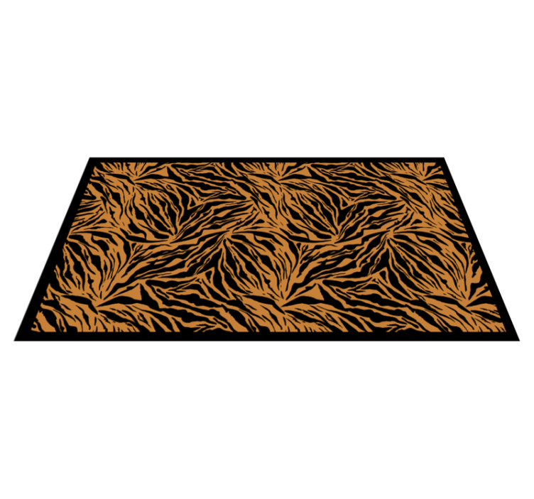 Bold Tiger Stripes animal print vinyl carpet - TenStickers
