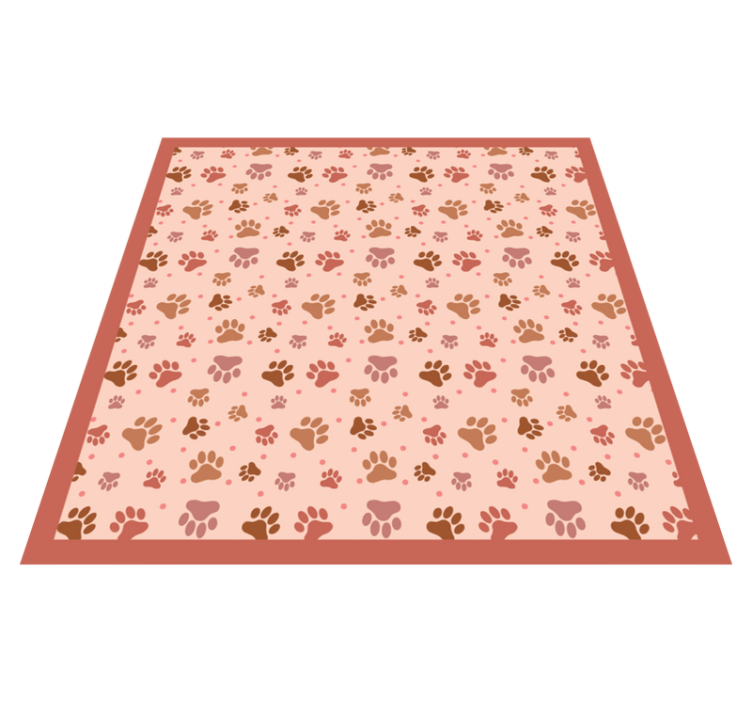 Paw Prints Pattern animal print vinyl carpet - TenStickers