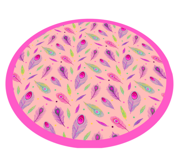 COLORFUL FEATHER PATTERN nature vinyl carpet - TenStickers