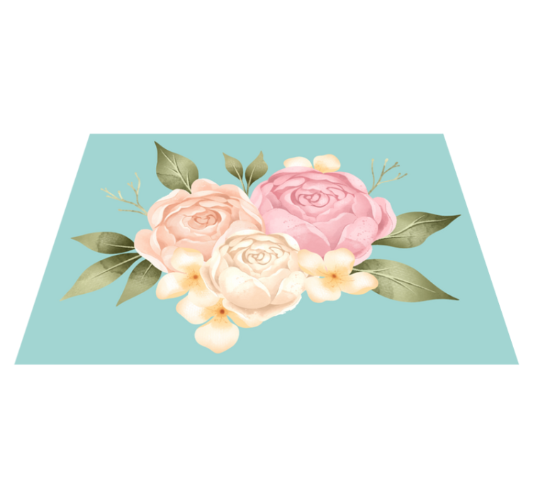 Botanical Composition floral vinyl carpet - TenStickers