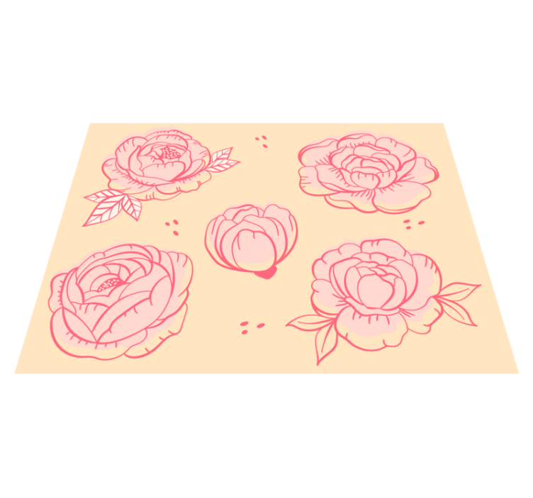 Pink Floral Arrangement floral vinyl carpet - TenStickers