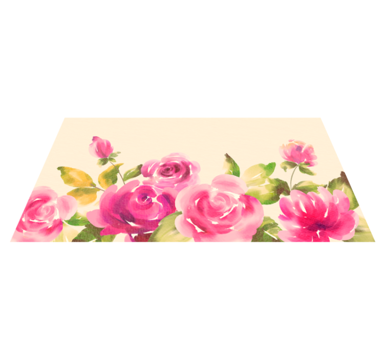 Pink floral design floral vinyl carpet - TenStickers