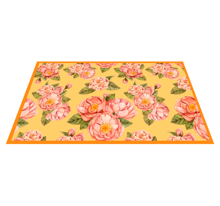 Botanical Blossoming Elegance floral vinyl carpet - TenStickers