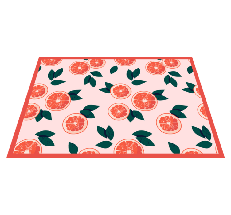Blush citrus bloom floral vinyl carpet - TenStickers