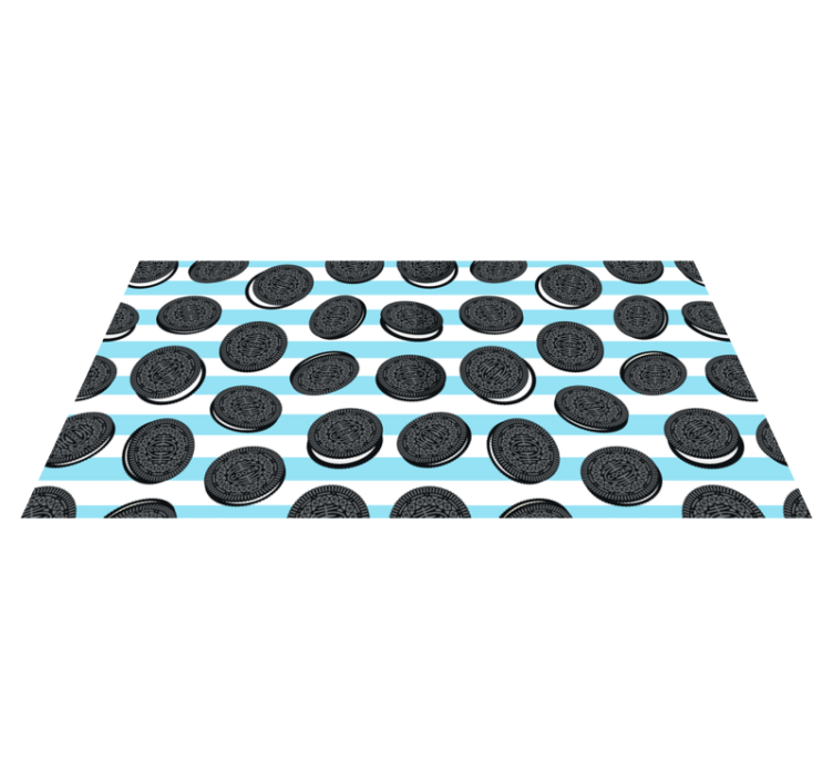 Oreo striped pattern kitchen vinyl carpet - TenStickers