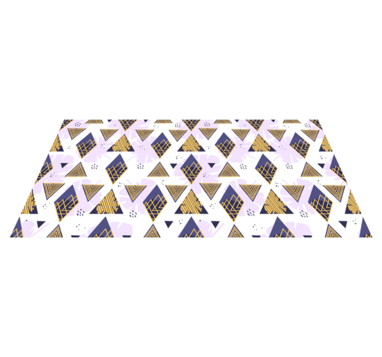 Triangular marble motif geometric vinyl carpet - TenStickers