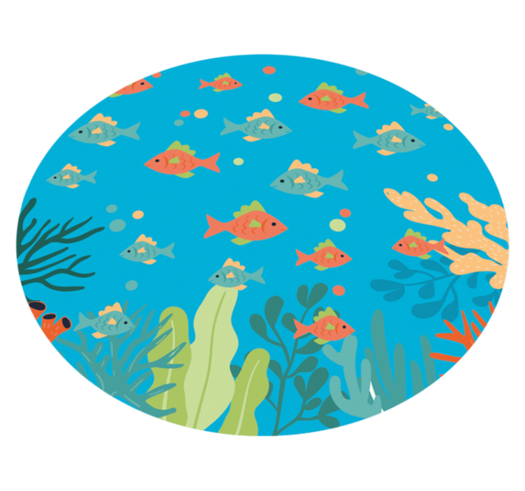 Colorful underwater scene bathroom vinyl carpet - TenStickers