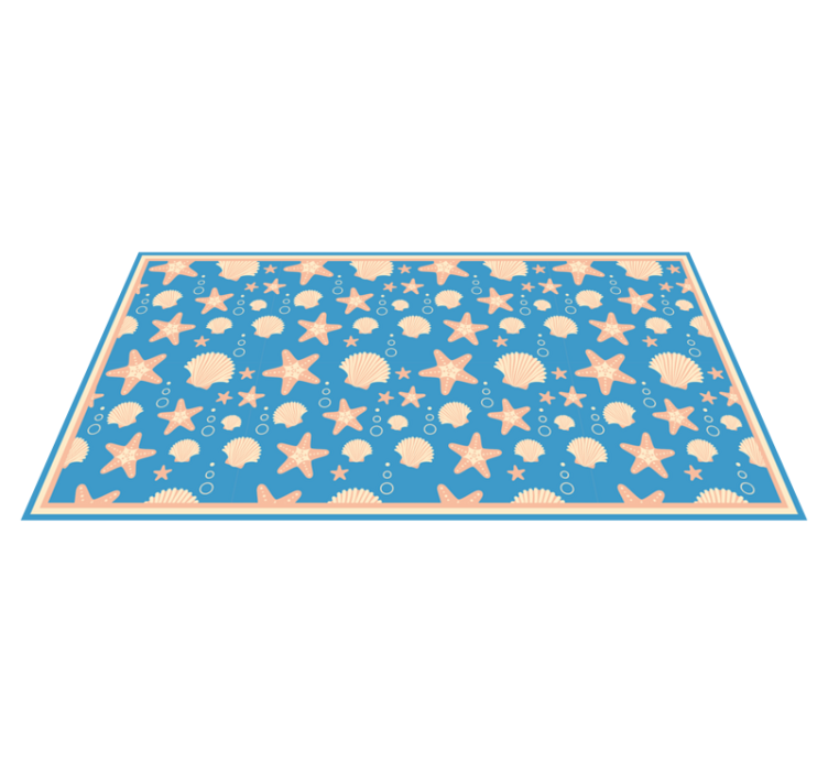 Marine Motif Composition bathroom vinyl carpet - TenStickers
