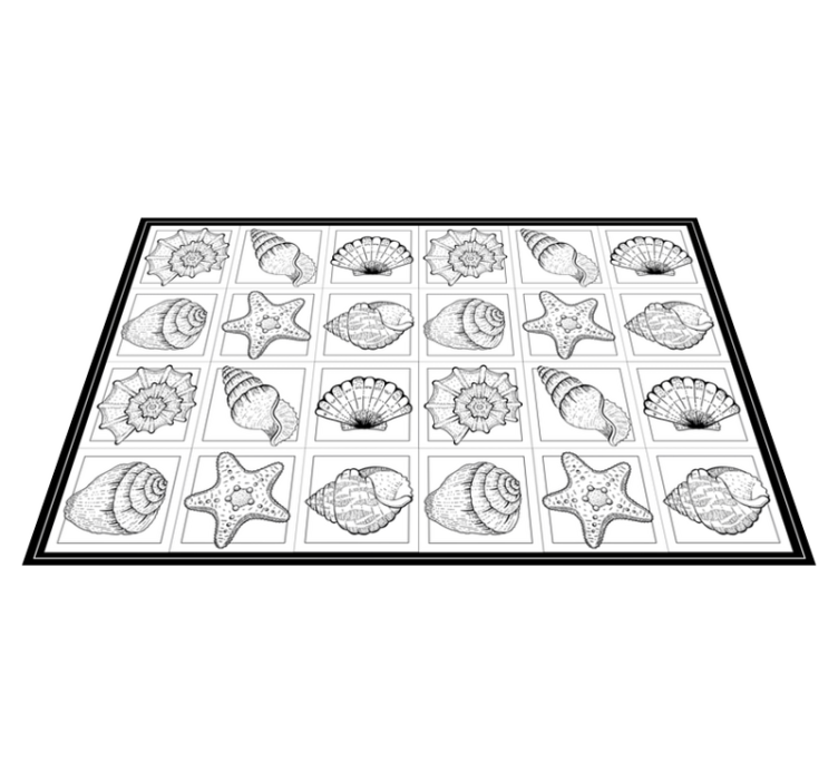 Seashell Artwork nature vinyl carpet - TenStickers