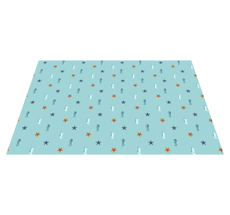 Blue stars motif star vinyl carpet - TenStickers
