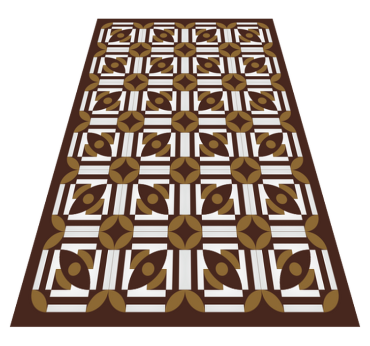 Geometric arrangement tile vinyl carpet - TenStickers