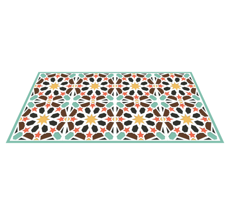 Colorful Starry Tiles tile vinyl carpet - TenStickers