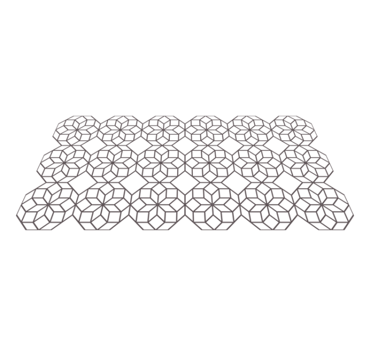 Black and white octagons geometric vinyl carpet - TenStickers