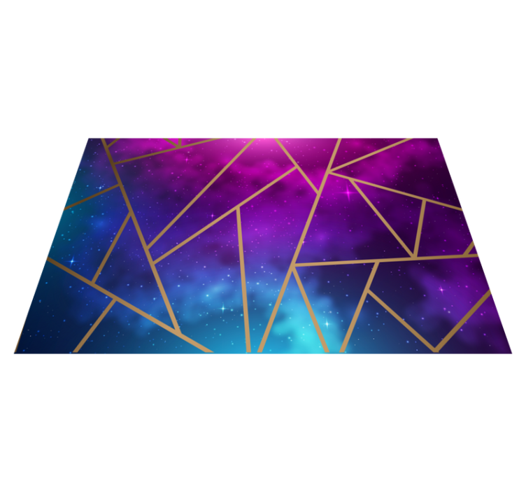 Cosmic blue and purple pattern geometric vinyl carpet - TenStickers