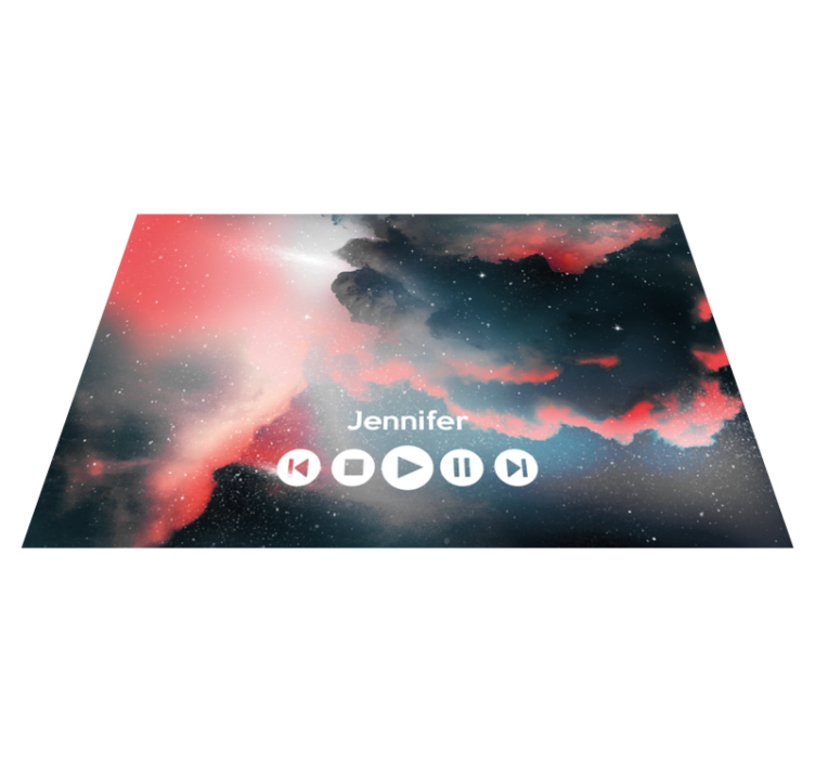 Outer space custom music teen vinyl carpet - TenStickers