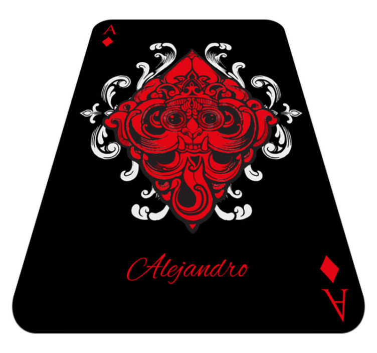 Playing card with name bedroom vinyl carpet - TenStickers