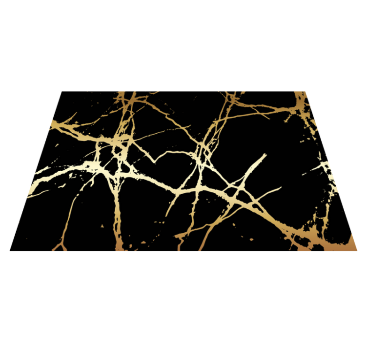 Elegant Gold Stripes marble vinyl carpet - TenStickers