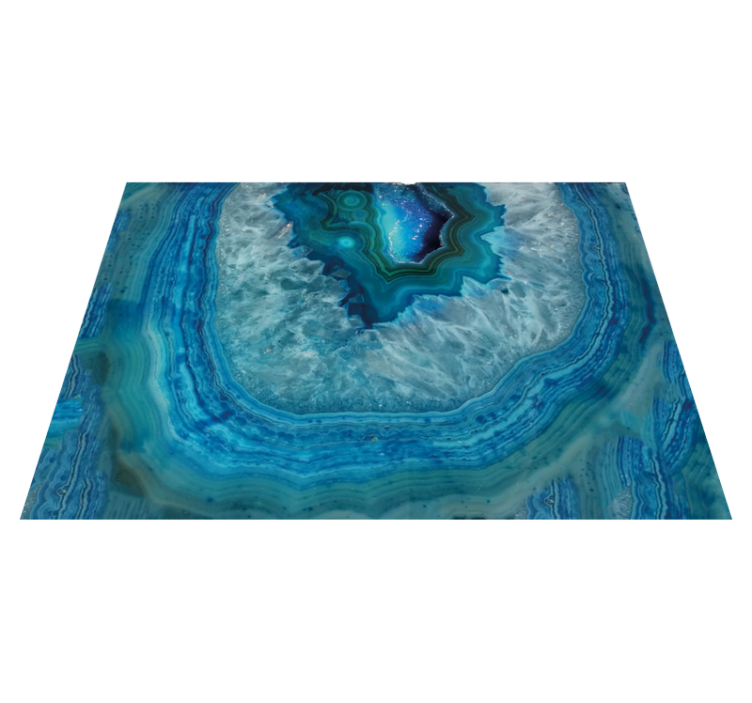 Stunning Blue Agate marble vinyl carpet - TenStickers