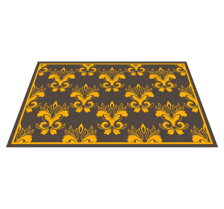 Graceful Botanical Arrangement vintage vinyl carpet - TenStickers