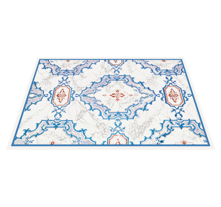 Elegant Blue Patterns marble vinyl carpet - TenStickers