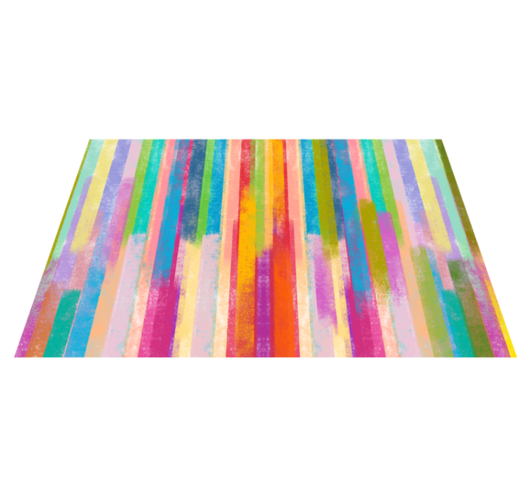 Multicolour strokes mosaic vinyl rug - TenStickers