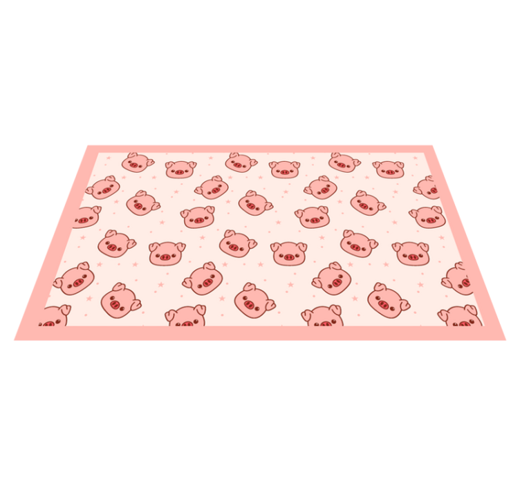 Cute Pig Patterns kids vinyl carpet - TenStickers