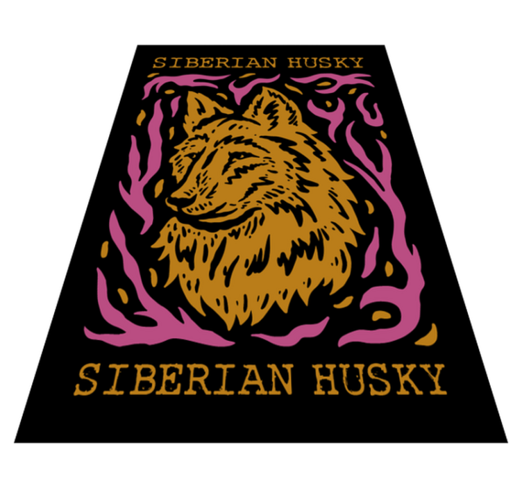 Siberian Husky portrait animal vinyl carpet - TenStickers