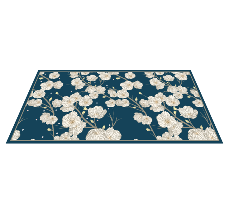 Flourishing floral motif floral vinyl carpet - TenStickers