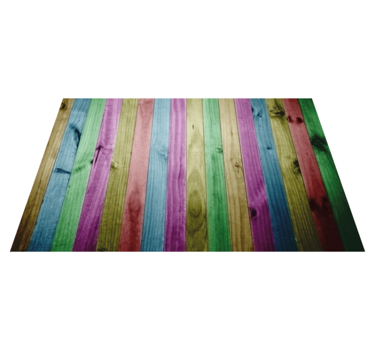Vibrant Wooden Stripes wood effect vinyl carpet - TenStickers